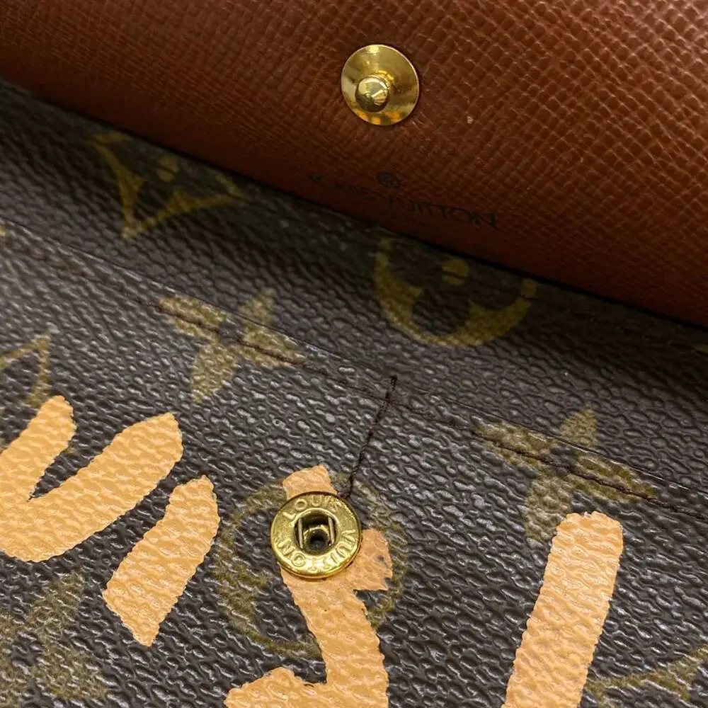 Louis Vuitton Pochette Porte Monnaie Credit Monogram Graffiti Long Wallet M92190